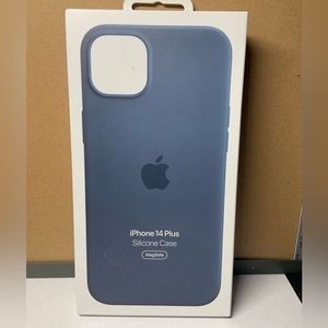 Genuine Apple Silicone Case for iPhone 14 Plus Blue